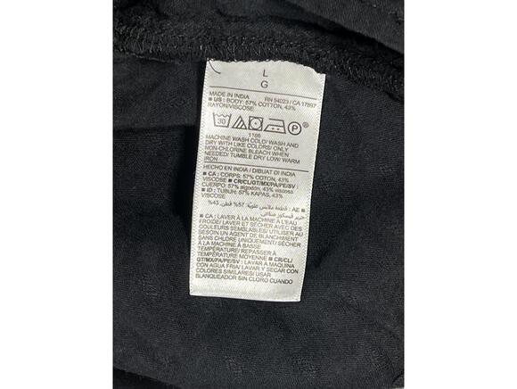 Old Navy Black Women's Ruffled Sleeveless Tank Top w Adjustable Straps - Size L - Picture 5 of 6